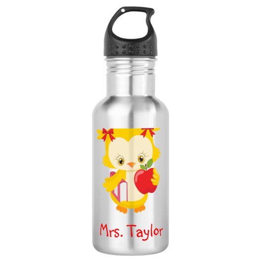 Cute owl voor leraar waterfles (Voorkant)