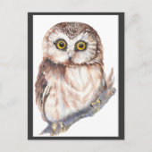 Cute Owl - Waterverf Bird Collectie Briefkaart (Voorkant)