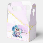 Cute Owl Waterverf Splash Girl Baby shower Bedankdoosjes (Geopend)