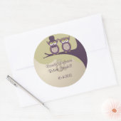 Cute Owl Wedding Stickers (Envelop)