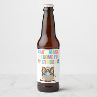Cute Owl Wine Sticker Funny Novelty Gift