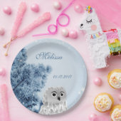 Cute Owl Winter Kinder Custom Birthday Party Papieren Bordje (Feest)