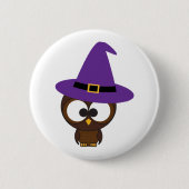 Cute Owl Witch Ronde Button 5,7 Cm (Voorkant)