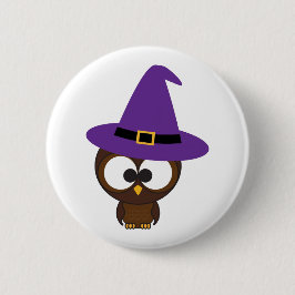 Cute Owl Witch Ronde Button 5,7 Cm