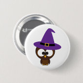 Cute Owl Witch Ronde Button 5,7 Cm (Voorkant /achterkant)