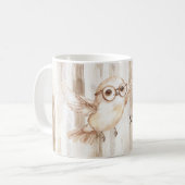 Cute Owl with Glasses  Koffiemok (Voorkant links)