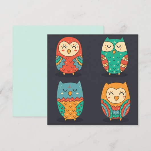 Cute Owls (Voorkant / Achterkant)