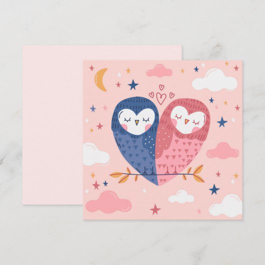 Cute Owls (Voorkant / Achterkant)