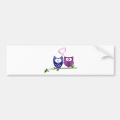 Cute Owls and Heart Bumpersticker (Voorkant)