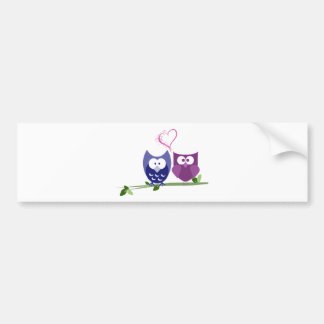 Cute Owls and Heart Bumpersticker