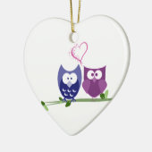 Cute Owls and Heart Ornament (Links)