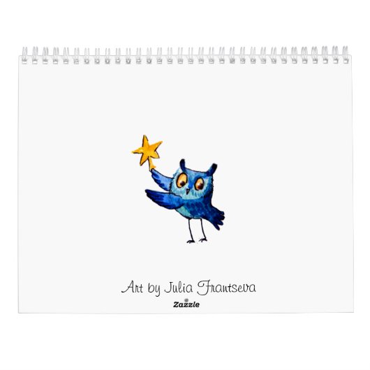 Cute owls art kalender (Achterkant)