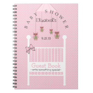 Cute Owls Baby shower Guest Book- Notitieboek