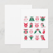 Cute Owls Bedankkaart (Voorkant / Achterkant)