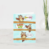Cute Owls Birthday Wenskaart Bedankkaart (Voorkant)