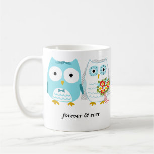 Cute Owls Bride and Groom Passen getrouwd Wedding  Koffiemok