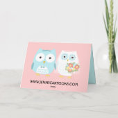 Cute Owls Bride and Groom Wedding Gefeliciteerd Kaart (Achterkant)