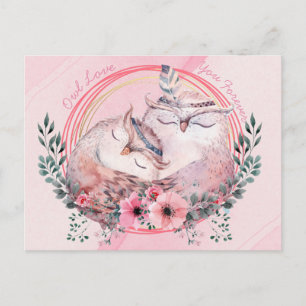 Cute Owls Briefkaart