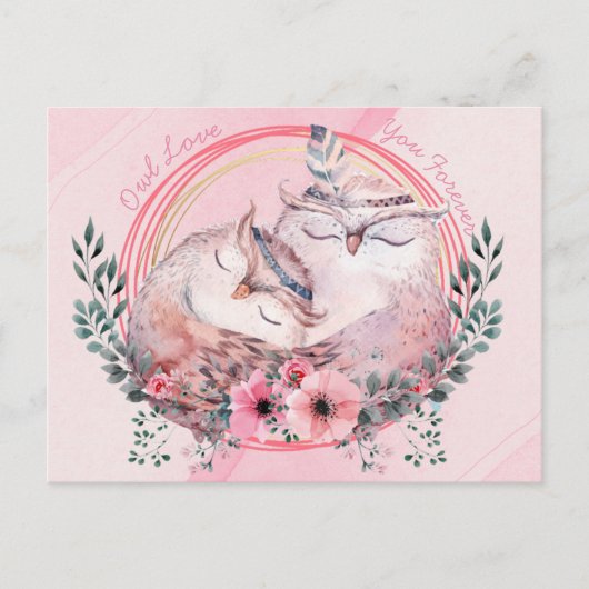 Cute Owls Briefkaart (Voorkant)