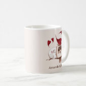 Cute Owls Couple Names Personalized Coffee Mok (Voorkant rechts)