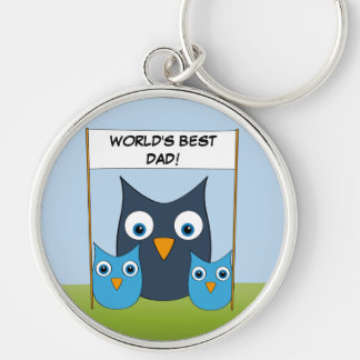 Cute Owls - "De beste vader ter wereld!" -Vaderdag Sleutelhanger