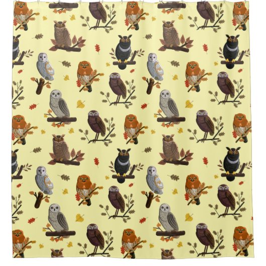 Cute Owls Douchegordijn (Voorkant)
