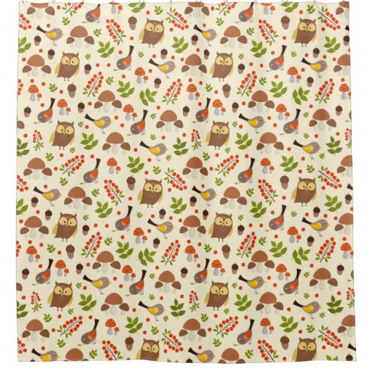 Cute Owls Douchegordijn (Voorkant)