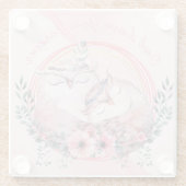 Cute Owls Glazen Onderzetter (Achterkant)