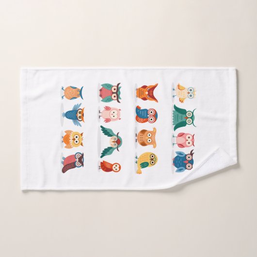 Cute Owls Handdoek (Handdoek)