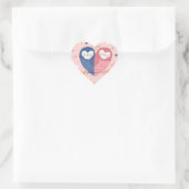 Cute Owls Hart Sticker (Tas)