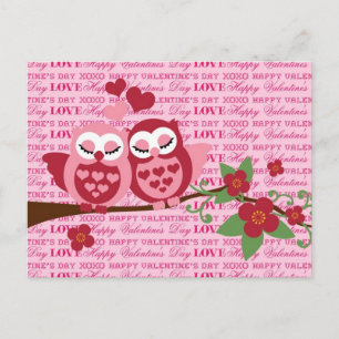 Cute Owls in Love Happy Valentine's Day Gifts Feestdagenkaart