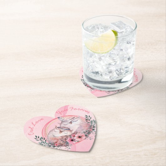 Cute Owls Kartonnen Onderzetters (Insitu)