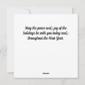 Cute Owls Kerstmis Feestdagenkaart (Achterkant)