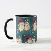 Cute Owls Kerstmis Mok (Links)