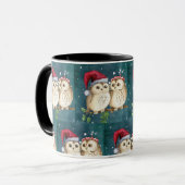 Cute Owls Kerstmis Mok (Voorkant links)