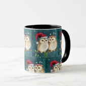 Cute Owls Kerstmis Mok (Voorkant rechts)
