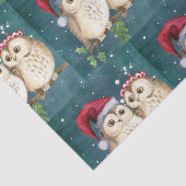 Cute Owls Kerstmis Tissuepapier (Detail)