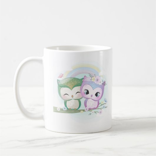 Cute Owls Koffiemok (Links)