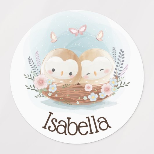 Cute Owls Labels (Design 2)