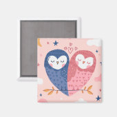 Cute Owls Magneet (Voorkant / Achterkant)