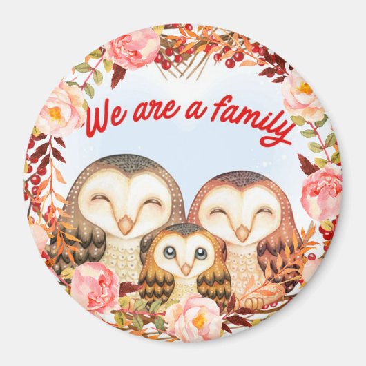 Cute Owls Magneet (Voorkant)