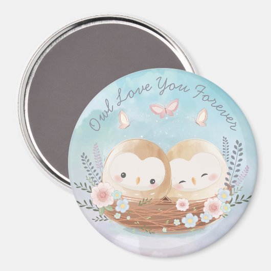 Cute Owls Magnet (Voorkant / Achterkant)