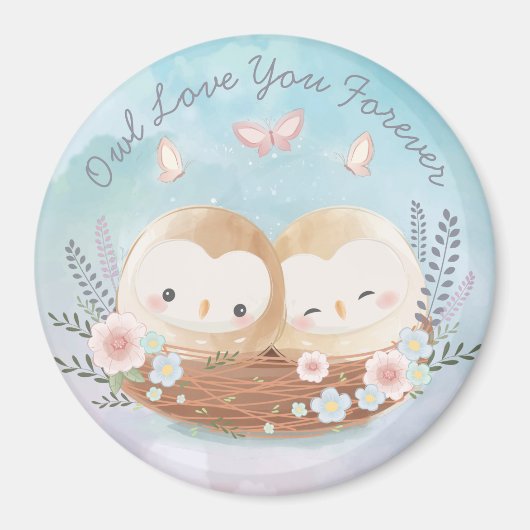 Cute Owls Magnet (Voorkant)