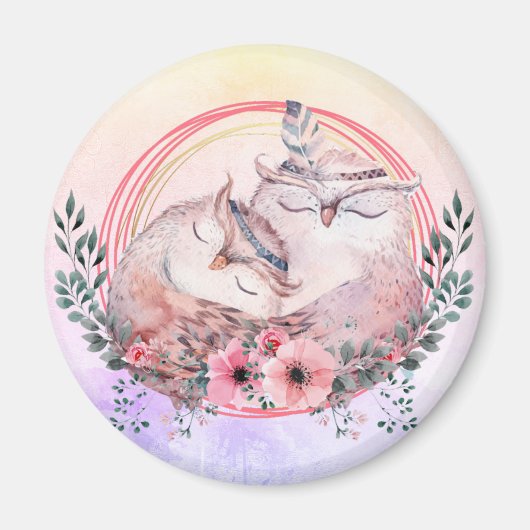 Cute Owls Magnet (Voorkant)