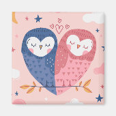 Cute Owls Magnet (Voorkant)