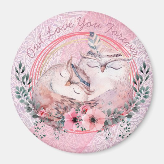 Cute Owls Magnet (Voorkant)