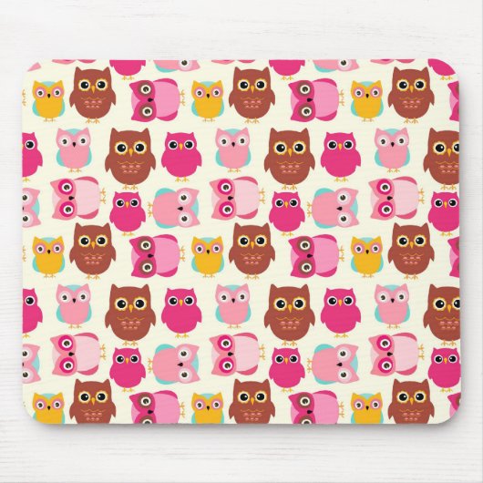 Cute Owls Muismat (Voorkant)