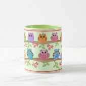 Cute Owls on Branches Mok (Midden)