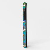 Cute Owls on Turquoise Blue Background Case-Mate iPhone Case (Achterkant/links)