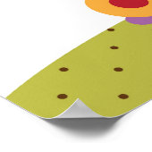 Cute owls op boomillustratie poster (Hoek)